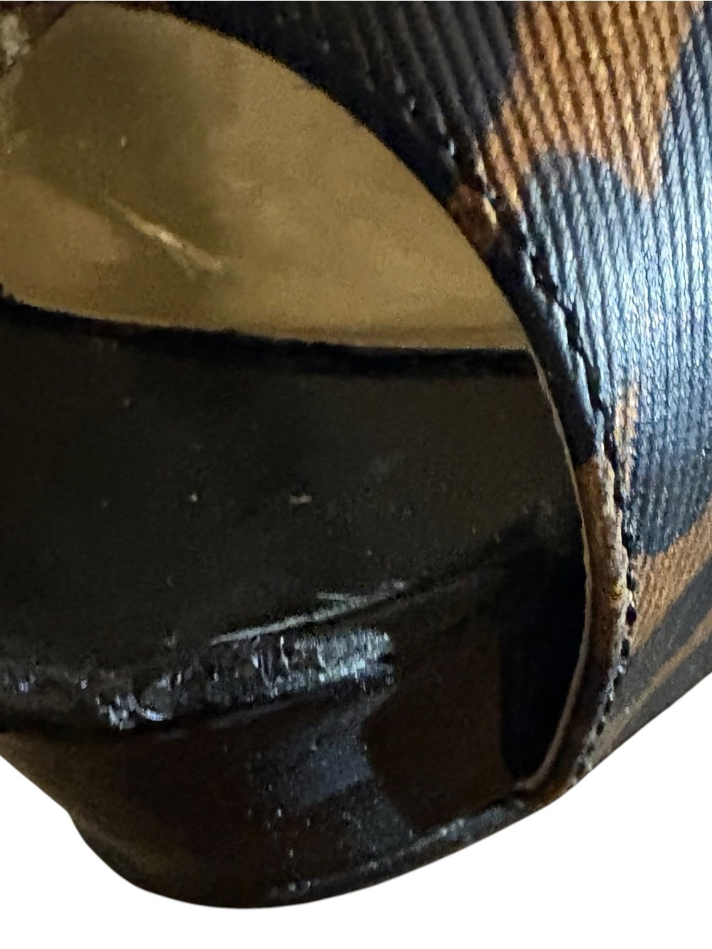 GUESS Vintage Leopard Patent Leather Platform Slingback Heels - Picture 8 of 16